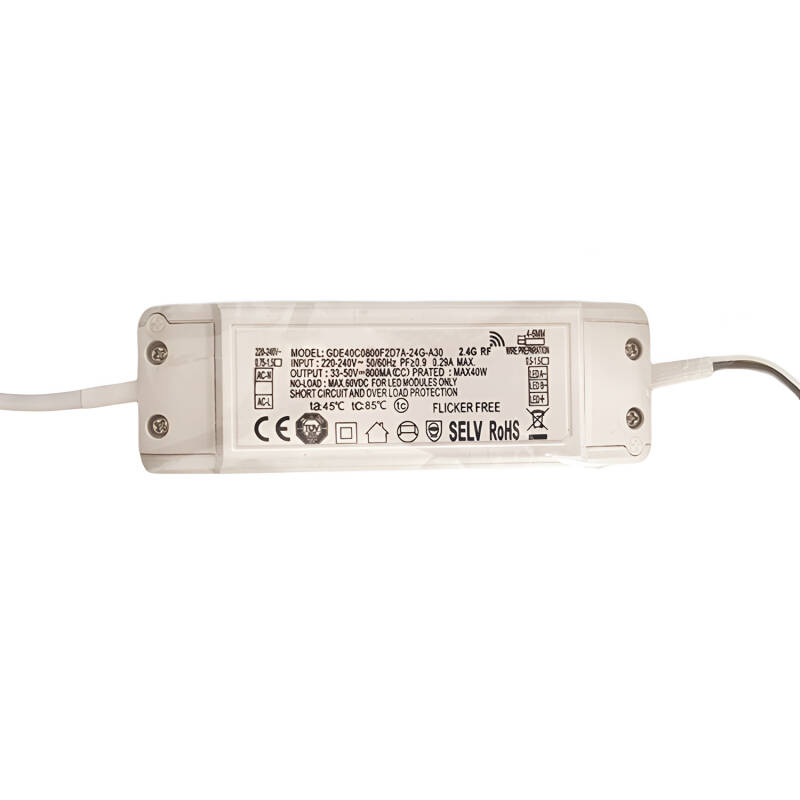 Producto de Driver Regulable CCT Salida 26-40V DC 600mA 40W