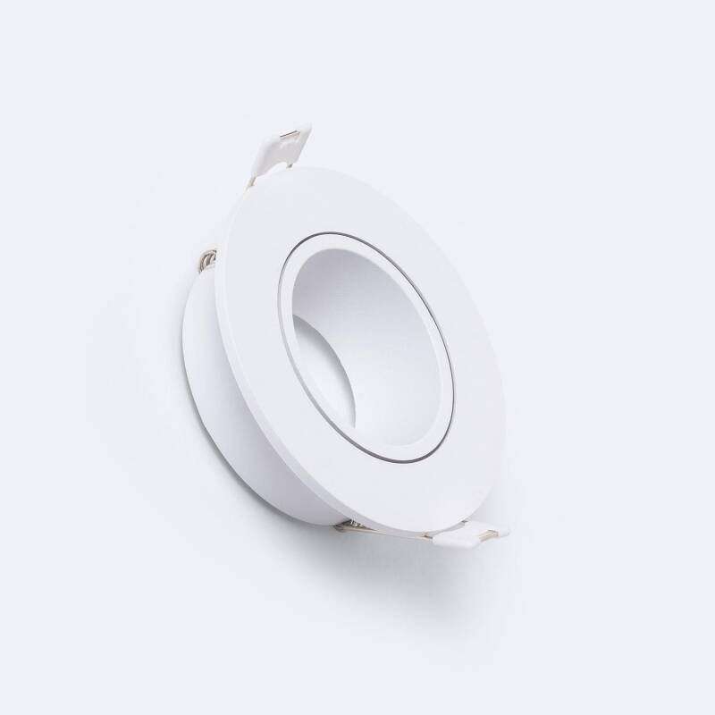 Produto de Aro Downlight Circular Branco para Lâmpada LED GU10 / GU5.3 Corte Ø 75 mm