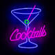 Producto de Cartel Neón LED Cocktails