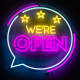 Producto de Cartel Neón LED We're Open