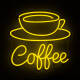 Producto de Cartel Neón LED Coffee