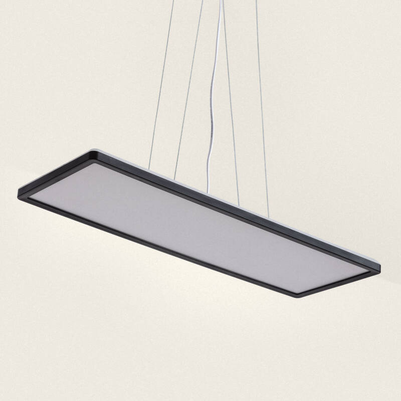 Produto de Candeeiro Suspenso LED 24W retangular CCT 580X200 MM Dupla face SwitchCCT Preto