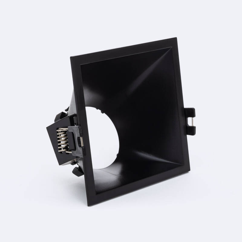 Producto de Aro Downlight Cuadrado 45º Bajo UGR para Bombilla LED GU10 / GU5.3 Corte 85 x 85 mm