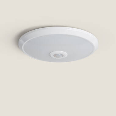 Producto de Plafón LED Techo 20W con Sensor de Movimiento PIR y Crepuscular Design Ø295 mm 