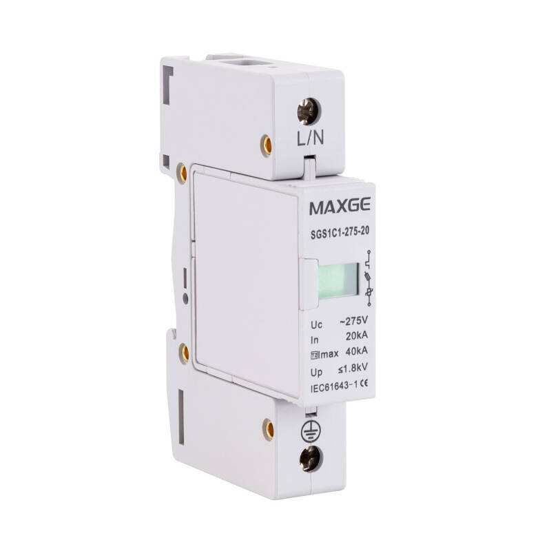 Produto de Protector Sobretensão Transitorias MAXGE 1P-Clase II-40kA-20kA-1,8kV