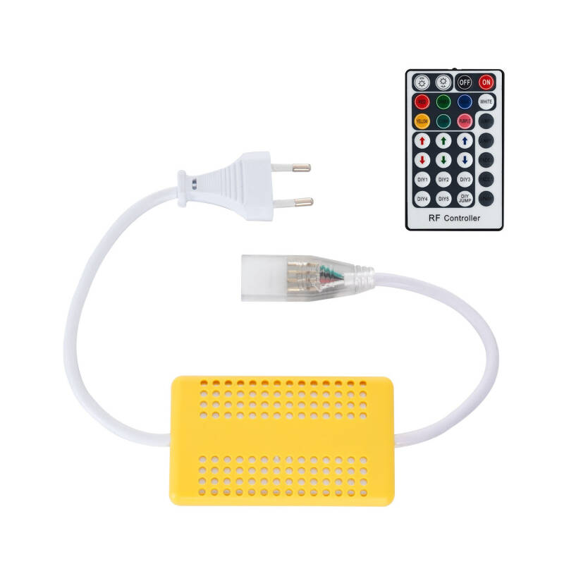 Producto de Controlador Tira LED RGB 220V AC Control Remoto RF 28 Botones