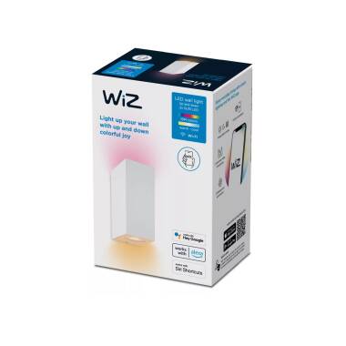 Produto de Aplique de Parede LED Regulável RGB CCT Smart WiFi+Bluetooth 2x4.7W Iluminação Dupla Face WiZ