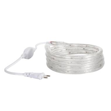 Mangueira LED Redonda 220V AC 36 LED/m Branco Frio IP65 Corte à Medida a cada 100cm