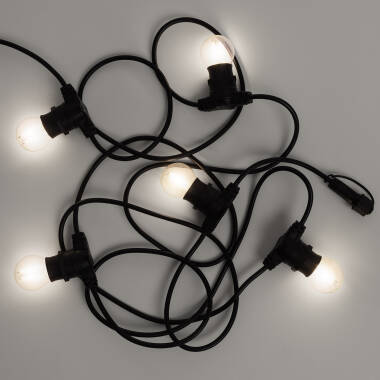 Producto de Guirnalda Exterior con Bombillas LED B22 Filamento G45 5m IP44 Negro