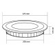 Producto de Placa LED 18W Circular SwitchCCT Seleccionable SuperSlim Corte Ø 205 mm