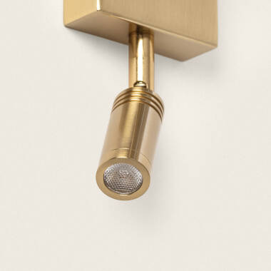 Producto de Lámpara de Pared con Luz de Lectura 2.5W Metal Gold-Teylo