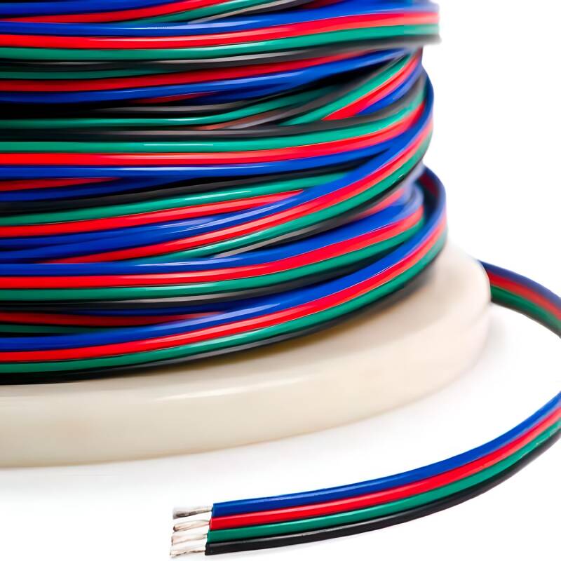 Producto de Cable Eléctrico Plano Manguera 4x0.5mm² para Tiras LED RGB