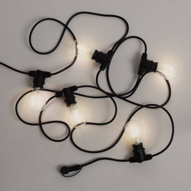 Producto de Guirnalda Exterior con Bombillas LED B22 Filamento A60 5m IP44 Negro