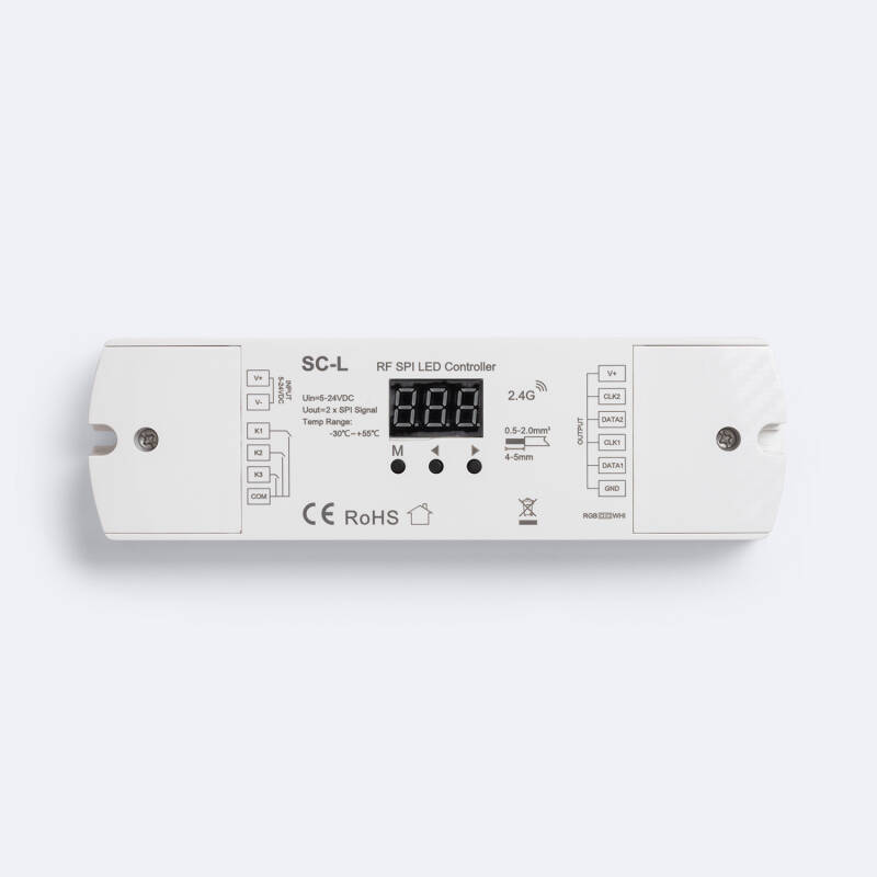 Producto de Controlador Regulador Tira LED RGB/RGBW Digital SPI compatible con Pulsador y Mando RF