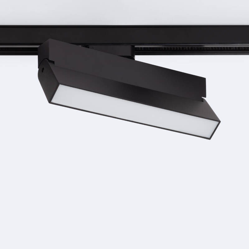 Produto de Foco Carril Linear LED Monofásico 24W Regulável TRIAC CCT Selecionável Elegant Preto