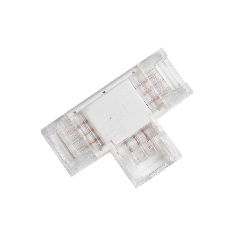 Produto de Conector Hipopótamo "T" para Fita LED CCT 12-24V DC Largura 10 mm.