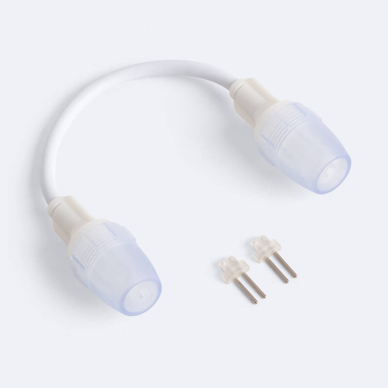 Producto de Conector Doble con Cable para Tira LED 220V AC SMD2835 IP65 Ancho 12mm Monocolor