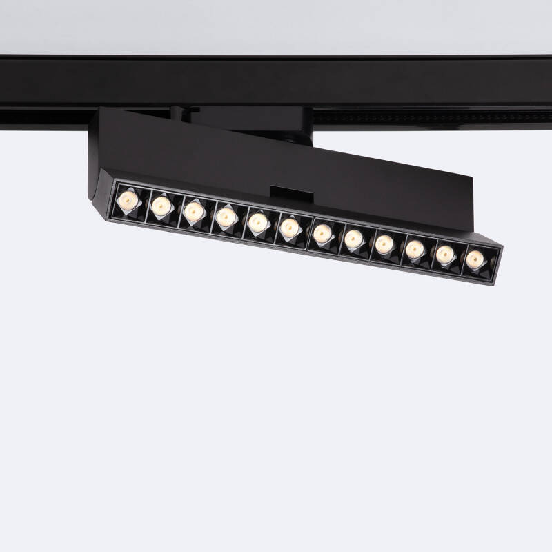 Produto de Foco Carril Linear LED Monofásico 12W Regulável CCT Selecionável Elegant Optic Preto