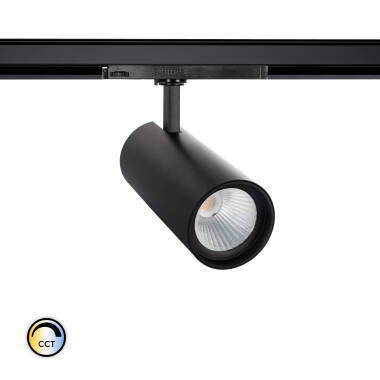 Foco LED d'Angelo Preto 30W CCT LIFUD para Carril Trifásico