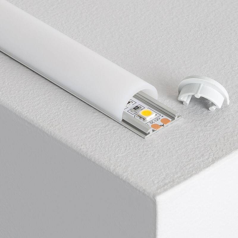 Produto de Perfil de Alumínio Superfície Flexível de 1m para Fitas de LED Até 12mm