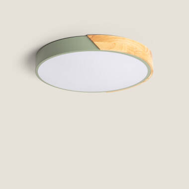 Plafón LED 24W Circular Madeira CCT Selecionável Ø418 mm Semi-Dari