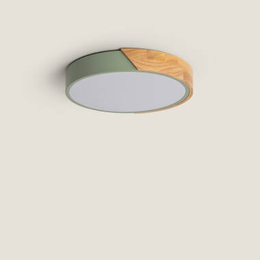 Plafón LED 18W Circular Madera Ø320 mm CCT Seleccionable Semi-Dari