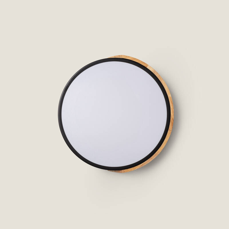 Producto de Plafón LED 18W Circular Madera Ø320 mm CCT Seleccionable Semi-Dari 