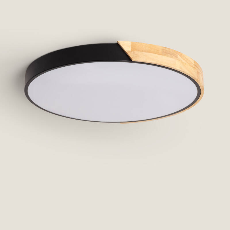 Producto de Plafón LED 36W Circular Madera Ø500 mm CCT Seleccionable Semi-Dari