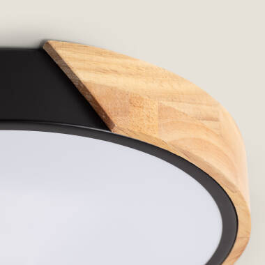 Producto de Plafón LED 36W Circular Madera Ø500 mm CCT Seleccionable Semi-Dari