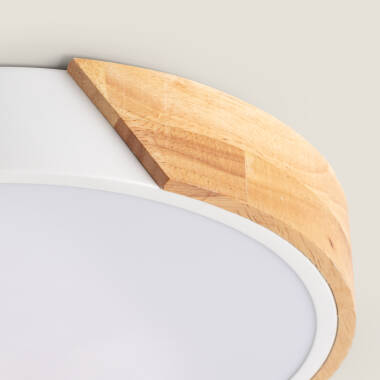 Producto de Plafón LED 36W Circular Madera Ø500 mm CCT Seleccionable Semi-Dari