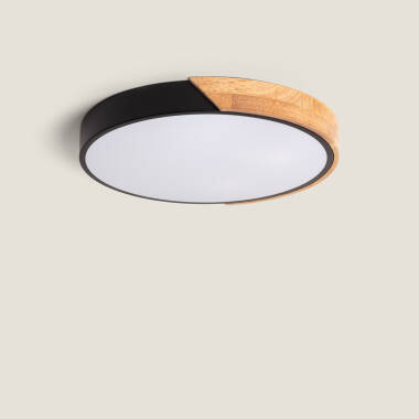 Plafón LED 24W Circular Madeira CCT Selecionável Ø418 mm Semi-Dari