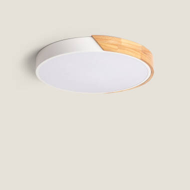 Plafón LED 24W Circular Madera Ø418 mm CCT Seleccionable Semi-Dari