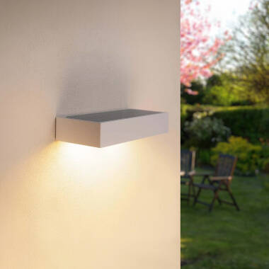 Producto de Aplique de Pared Exterior LED 6W Karl Solar Blanco