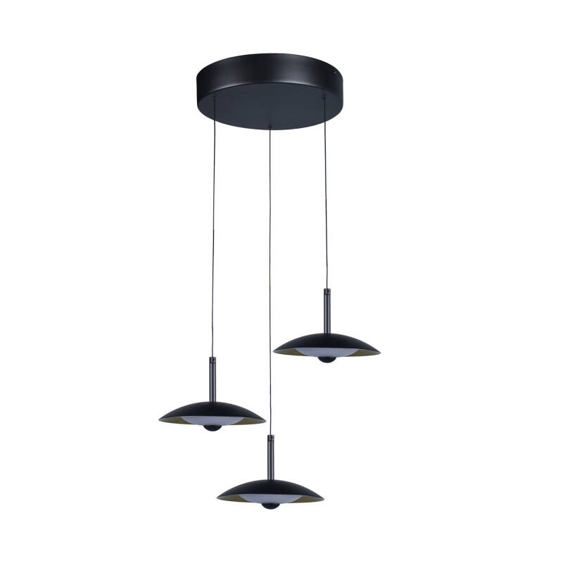 Produto de Candeeiro Suspenso LED 24W Metal CCT Selecionável Shirak 3 Focos