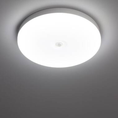 Producto de Plafón LED 18W Circular Ø290 mm No Flicker con Sensor de Movimiento PIR y Crepuscular