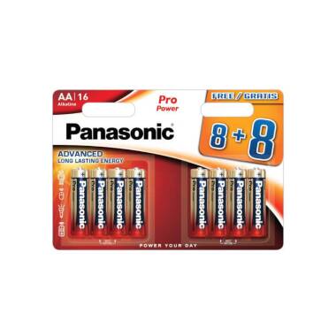 Blíster 16 Pilas Alcalinas 1,5V PANASONIC AA LR6PP