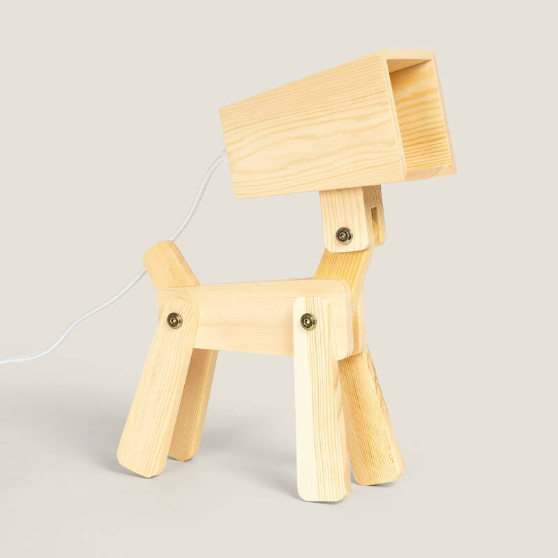 Producto de Lámpara de Mesa de Madera Infantil Coba Doggi