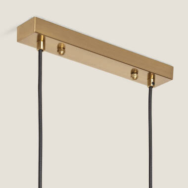 Produto de Candeeiro Suspenso Metal e Vidro Moonlight Brass 6 Focos