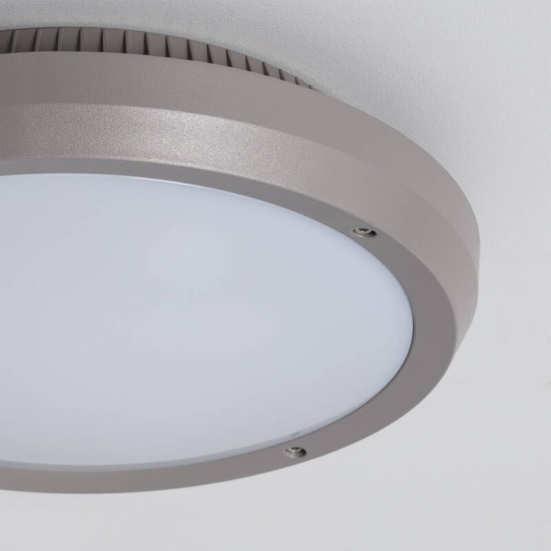 Produto de Plafon de Teto Circular para Exterior Ø300 mm IP65 Curio Cinzento