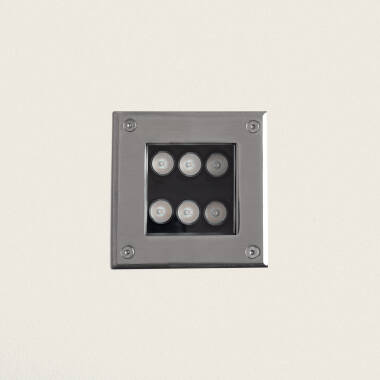 Foco Exterior LED 6W Empotrable Suelo Cuadrado Utopia