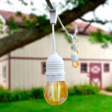 Producto de Guirnalda Luces Exterior con 8 Portalámparas E27 5.5m Blanco IP65