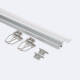 Producto de Perfil de Aluminio Empotrable con Clips y Tapa Continua para Tiras LED hasta 12 mm