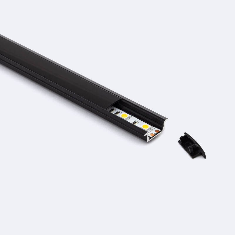 Produto de Perfil de Alumínio Encastrável com Cobertura Continua para Fitas LED de até 12 mm