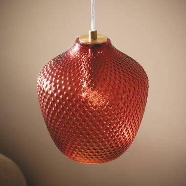 Producto de Lámpara Colgante Metal y Cristal Red Stiklu