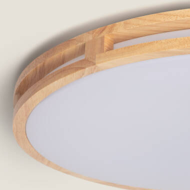 Producto de Plafón LED 20W Circular Madera Ø405 mm CCT Seleccionable Donati