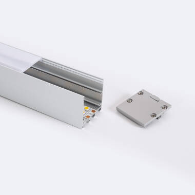 Perfil de Aluminio Superficie con Tapa Continua para Tira LED hasta 24 mm