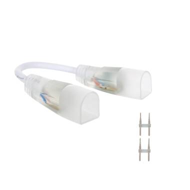 Cable Conector Neón LED 7.5 W/m Monocolor 220V AC 120 LED/m Semicircular 180º IP67 a Medida Corte cada 100 cm