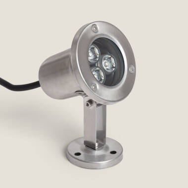 Foco Sumergible LED 3W Superficie 12V DC Inox