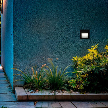 Producto de Baliza Exterior LED Superficie Pared Cuadrado Negro Byron