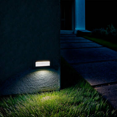 Producto de Baliza Exterior LED 6W Empotrable Pared Rectangular Blanco Groult